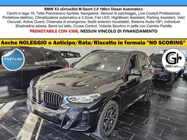 BMW X3 XDrive 20d mhev M-Sport Tetto C.Lega19" Navi PDC